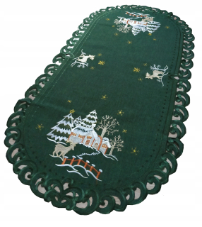 VYŠÍVANÝ VIANOČNÝ BEHÚZEK 60/120 cm VIANOČNÉ VIANOČNÉ OBRUŠKY